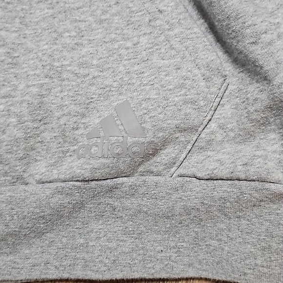 Adidas‎ Blue Gray White Hoodie Medium - Picture 6 of 8